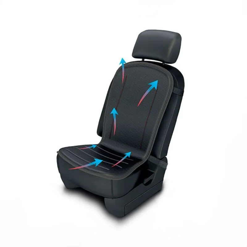 Nakładka antypotowa na fotel samochodowy AirDrive czarna z czerwoną nitką