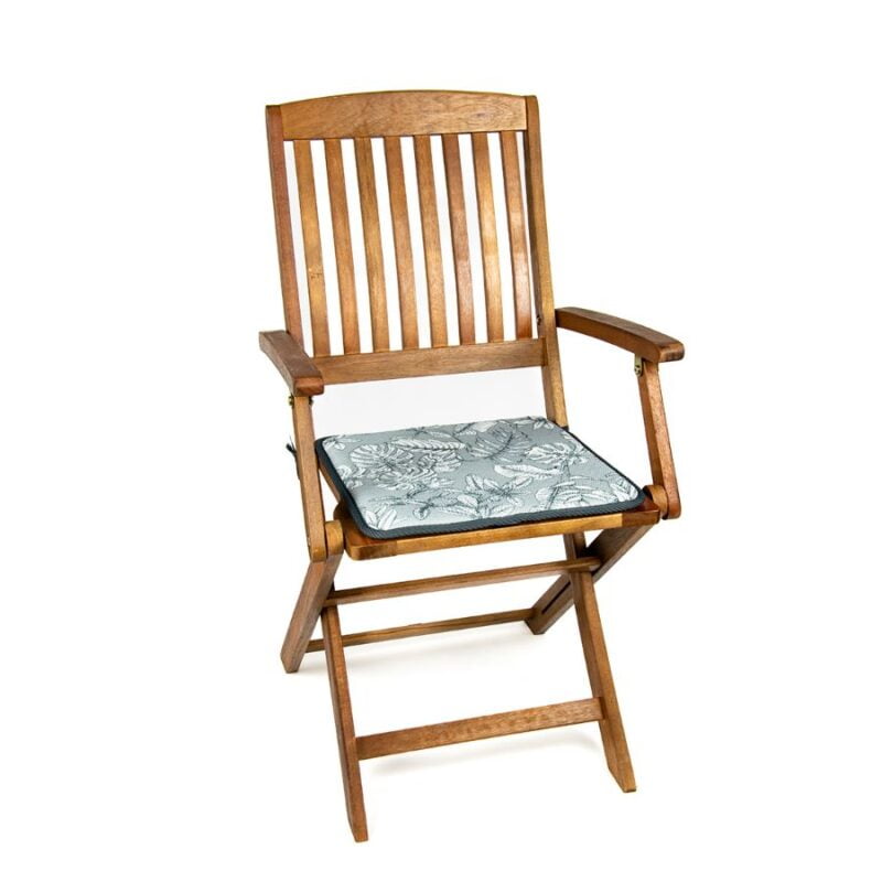 Poduszka na krzesło tarasowe i inne meble ogrodowe w rozmiarze 40x40 cm i kolorze szarym