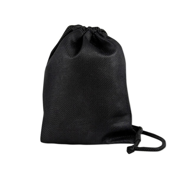 Worek plecak czarny na buty z kieszonką o wymiarach 35x42 cm