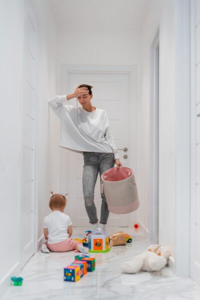 full-shot-mother-cleaning-after-baby