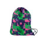 Workoplecak na buty z kieszonką o wymiarach 35x42 cm - kolorowy z czarnymi sznurkami