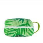 Kosmetyczka na zamek w liście zielone 20x15 - od góry