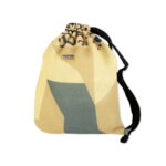 Worek młodzieżowy do szkoły w kolorze beżowym z czarnymi sznurkami