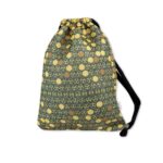 Worek młodzieżowy na buty w żółte plastry miodu z czarnymi sznurkami do szkoły