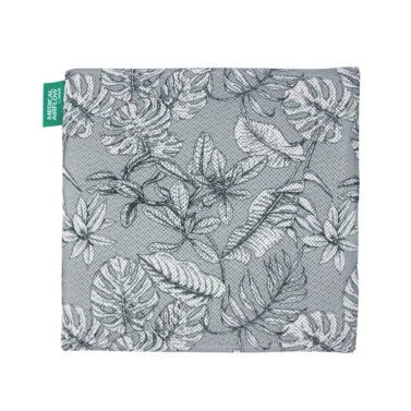 Pokrowiec na poduszkę przeciwodleżynową na siedzisko wózka inwalidzkiego 45x40 cm AIRFLOW szara w liście tropikalne