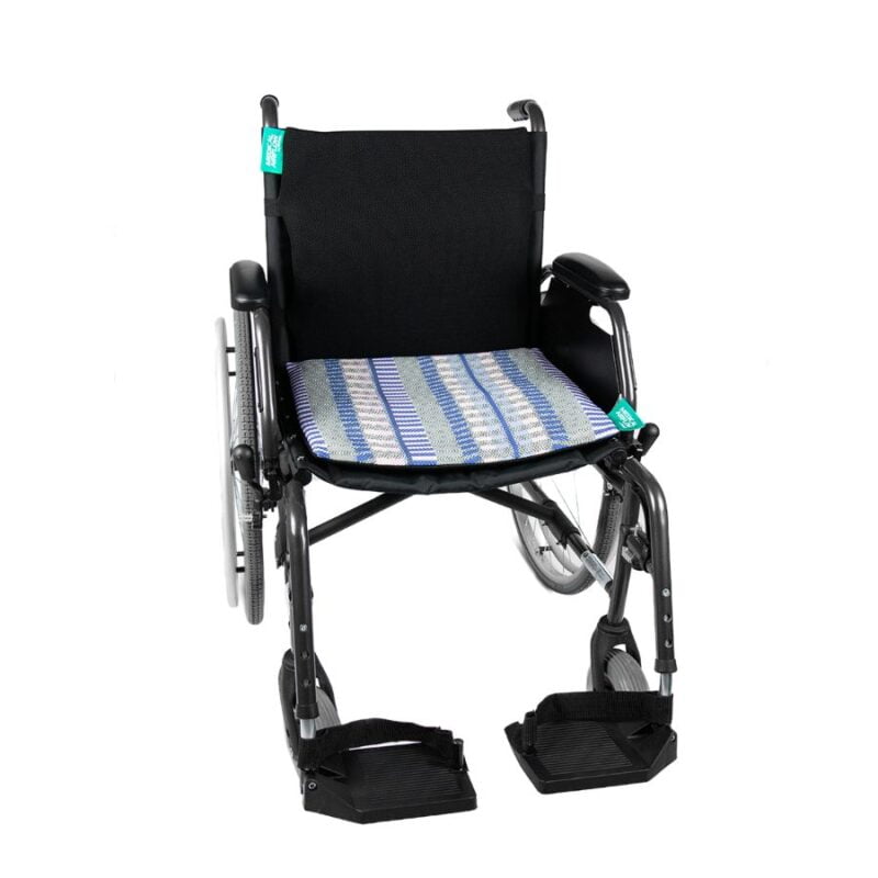 Kolorowa poduszka przeciwodleżynowa na siedzenie wódka inwalidzkiego 45x40 cm AIRFLOW - wzór lato szare