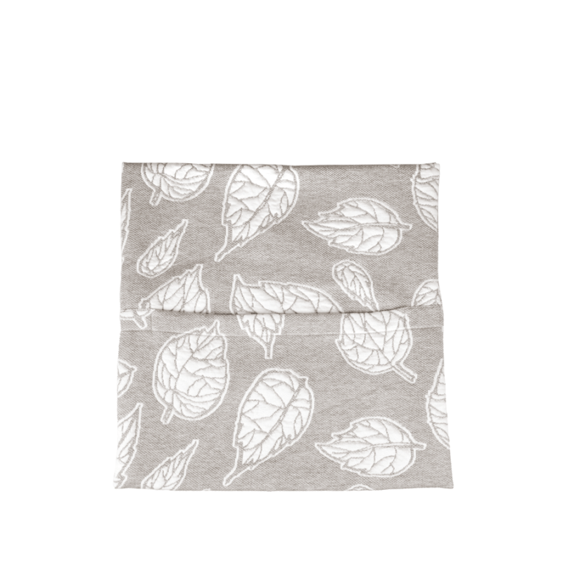 Poszewka na poduszkę szara w białe liście 40x40 - tył