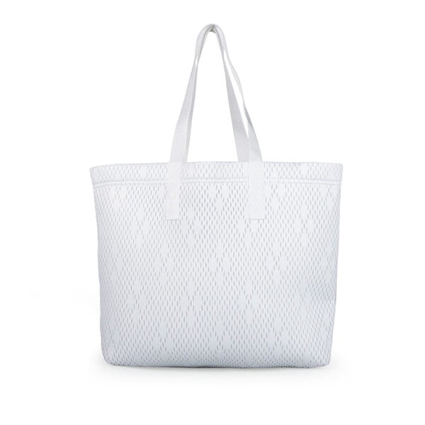 Pojemna torba na zakupy lub na plażę w kolorze białym