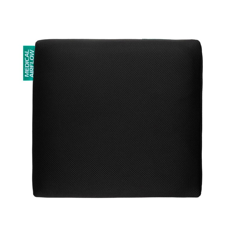 Pokrowiec do poduszki do wózka inwalidzkiego 40x45x6 cm AIRFLOW czarny z zamkiem - obrazek 1